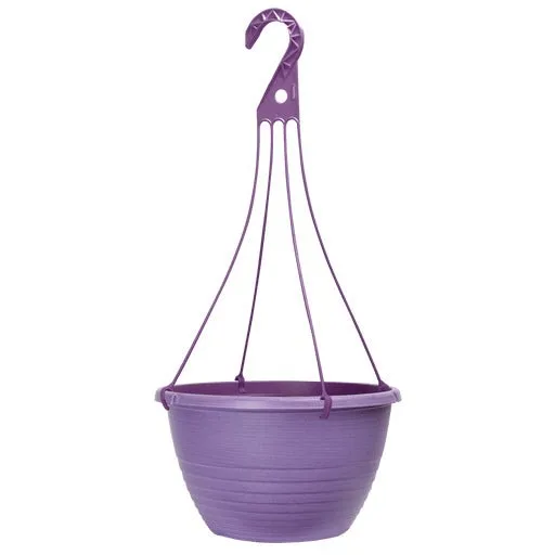 Grower Select 12.00 Weave Hanging Basket With Plastic Hanger & Dish Chestnut (Case of 50) - Image 2