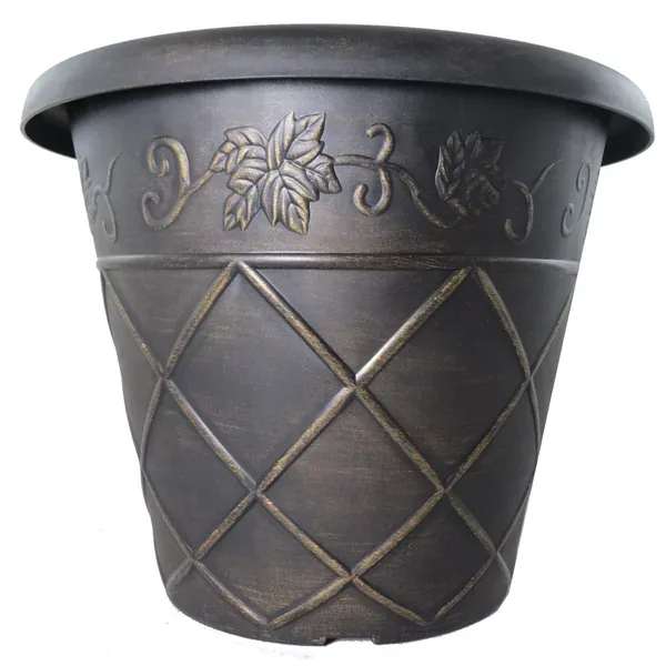 Grower Select 12.25 Lattice Pot Black / Bronze — Case of 40 - Image 2