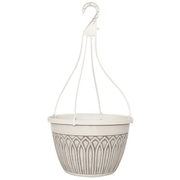 Grower Select 12in Tampa Hanging Basket Eggnog, Includes Cap Dish and Plastic Hanger,.62 Gallon (Case of 36)