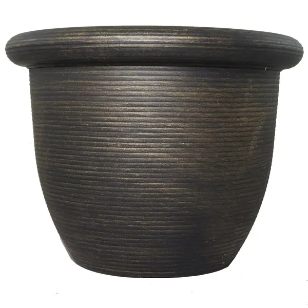 Grower Select 13.50 Jessie760 Rolled Rim Pot Black / Bronze — Case of 20 - Image 2