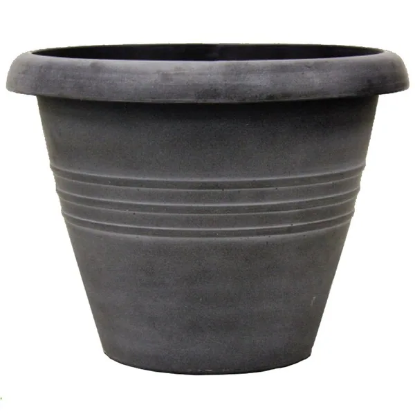 Grower Select 13in Round Trio Planter Aged Black (Case of 36)
