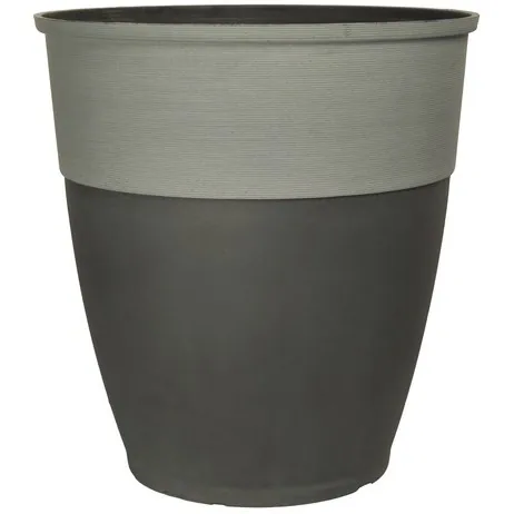 Grower Select 14.00 Hendrix Round Planter, Aged Black, 14.49in OD x 15.00in H, 5.9 Gallon (Case of 25)