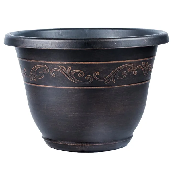 Grower Select 14.00 Kacey Planter Copper Wash 18 Liter 4.76gal - 15.98in OD x 11.22in H (Case of 24)