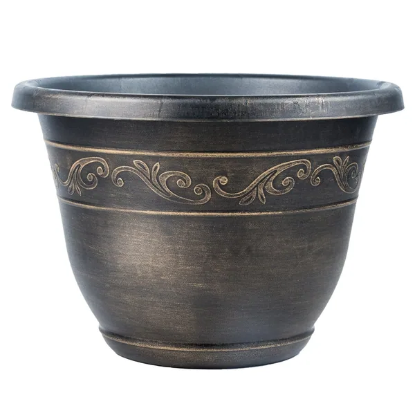 Grower Select 14.00 Kacey Planter Gold Wash 18 Liter 4.76gal - 15.98in OD x 11.22in H (Case of 24)