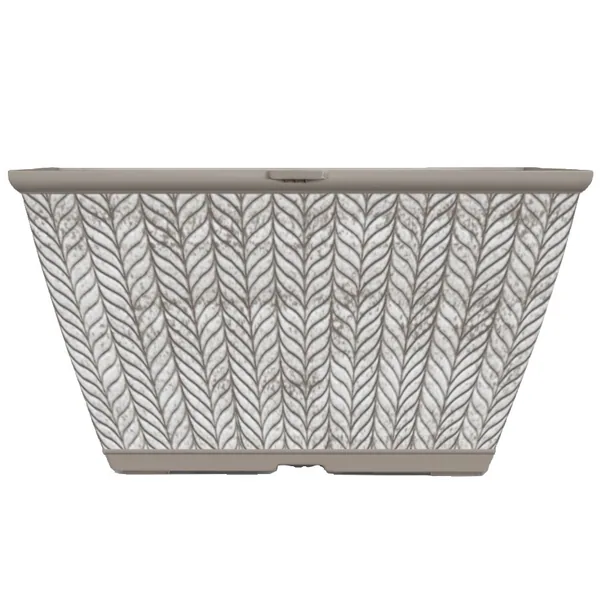 Grower Select 14.87" Whale Tail Window Box, Cappuccino w/ White (Case of 20)