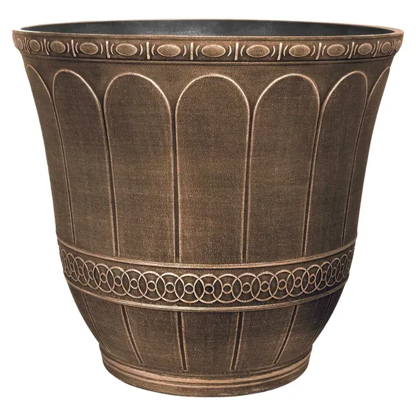 Grower Select 16.00 Scalloped Flare Planter Warm Copper 7.7gal - 16in OD x 14.2in H — Case of 18 - Image 2