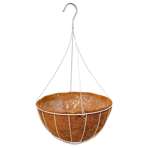 Grower Select 16 in White Hanging Basket with Coco Liner — Case of 25