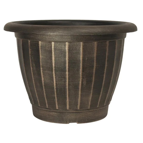 Grower Select 21.00 Castella Planter Brushed Champagne 12.6gal - 21in OD x 15in H — Case of 15