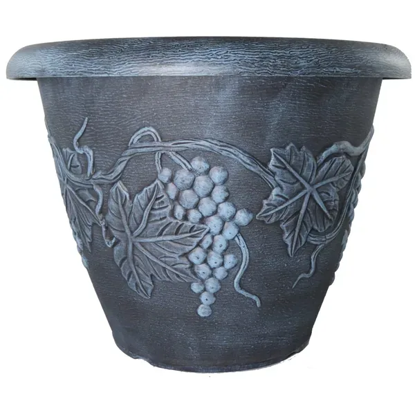 Grower Select 21.00 Grapevine Pot Black With Gold Each - Image 2
