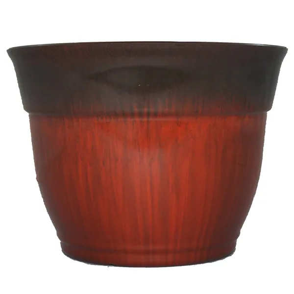 Grower Select 4.35qt Dixie Planter Red Brown Drip #13 — Case of 40