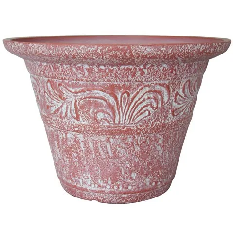 Grower Select Enviroblend 16in Tumbled Scroll Planter Terracotta — Case of 12
