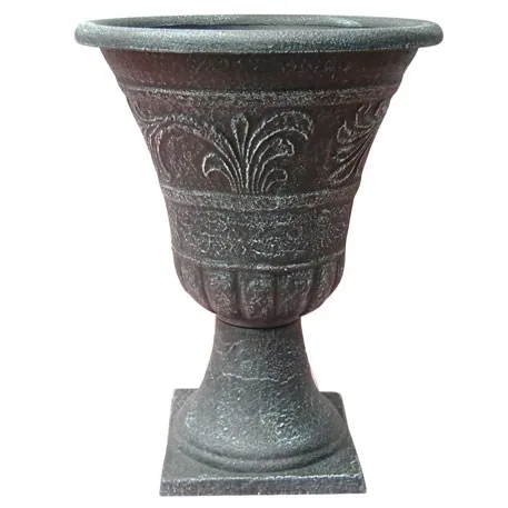 Grower Select Enviroblend 16in Tumbled Scroll Urn Weathered Black (Case of 4)