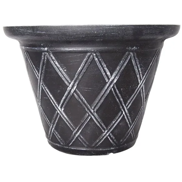 Grower Select Enviroblend 20in Lattice Round Weathered Black (Case of 6) - Image 2