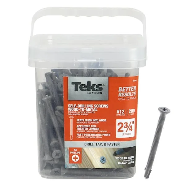Grower Select GS TEK SCREWS #12 X3/4IN ZINC PLATED - Image 2