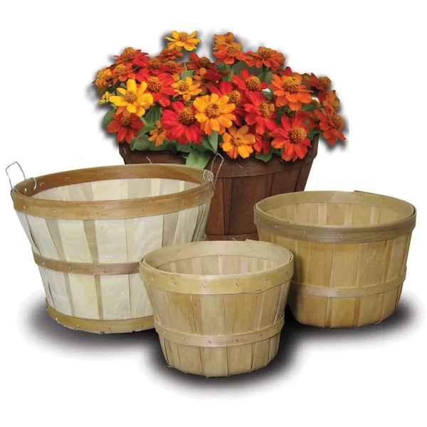 Grower Select Half Bushel Basket With 2 Loop Handle Brown — Case of 12