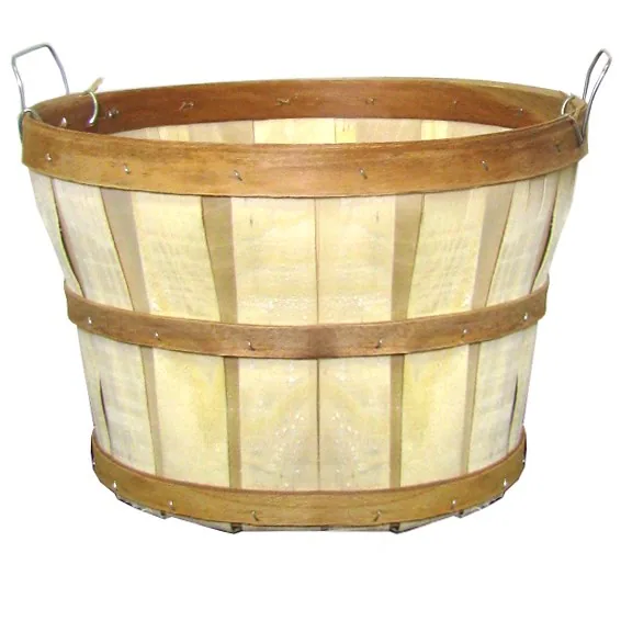 Grower Select Half Bushel Basket With 2 Loop Handle Natural — Case of 12