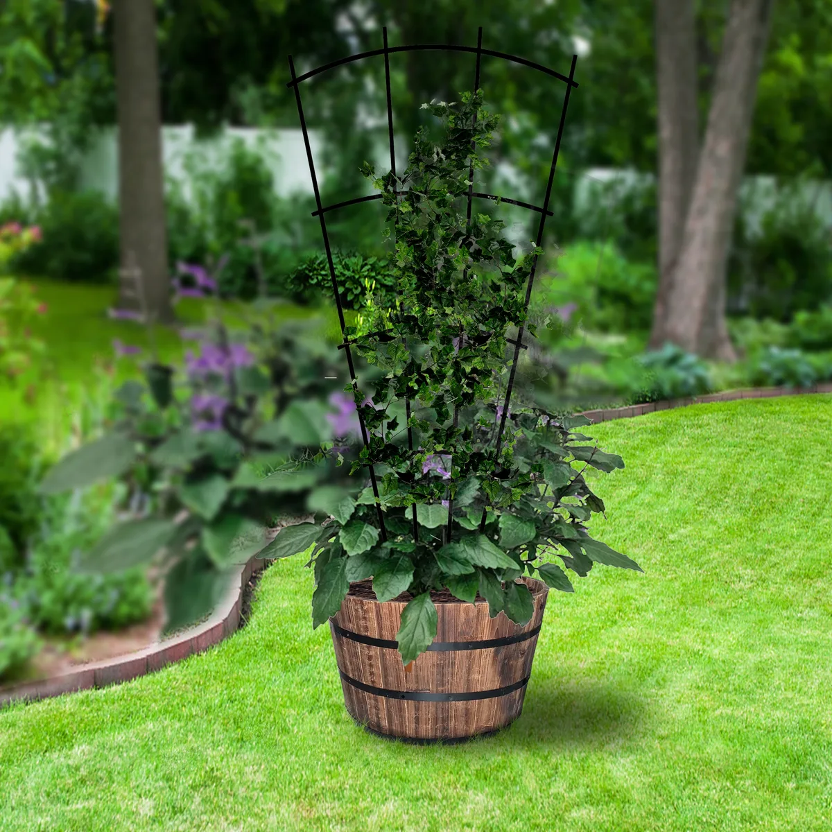 Grower Select Trellis X w/ 08.00 Square Pot Black / Silver — Case of 40 - Image 2