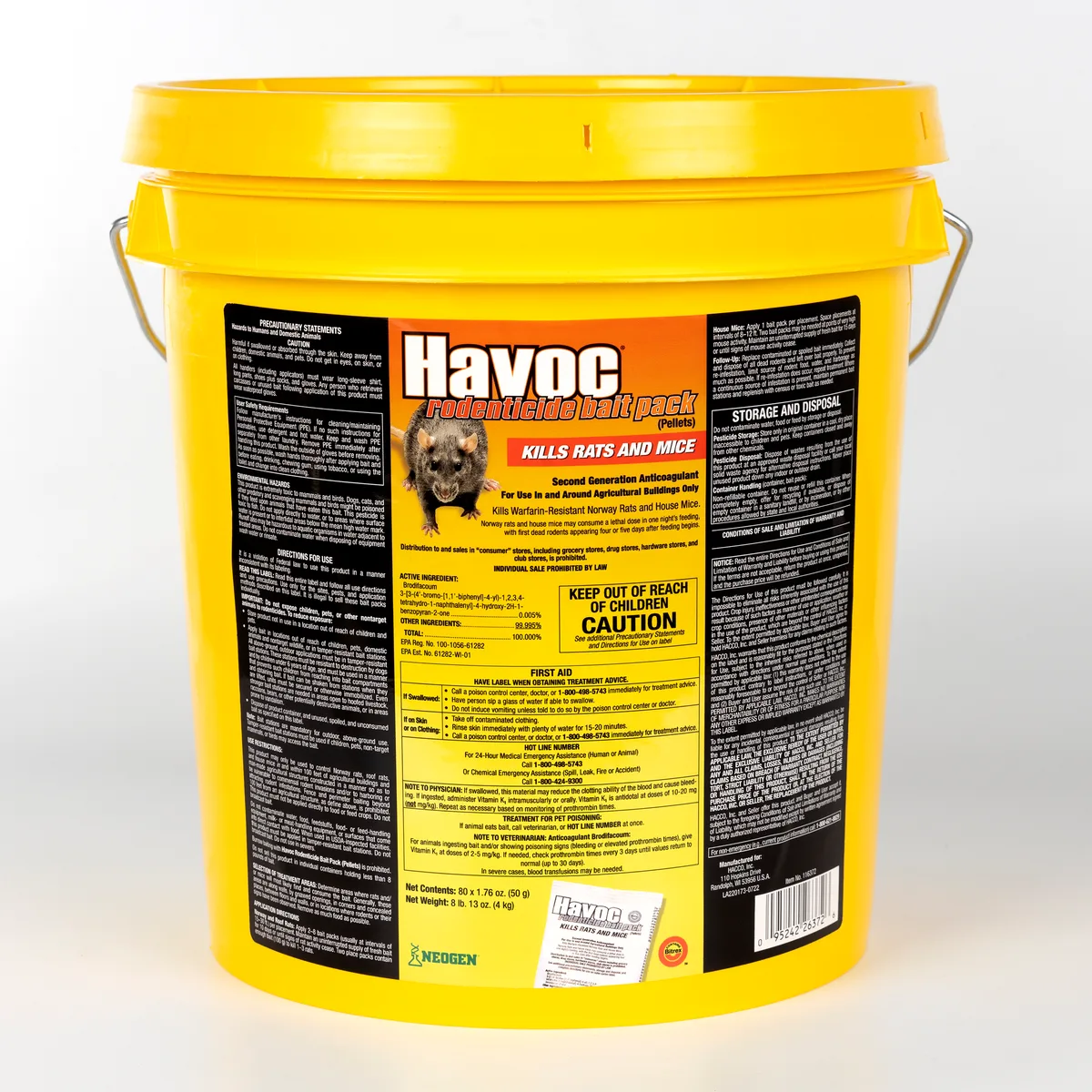 Havoc Rodenticide Place Packs 80x50g brodifacoum - Image 2