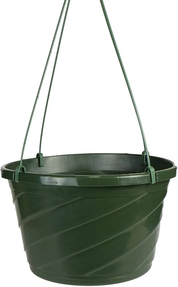 HC 10" Euro Swirl Hanging Basket Green Akro Mils - Image 2