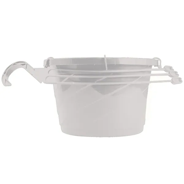 HC 10" Euro Swirl Hanging Basket White Akro Mils - Image 2