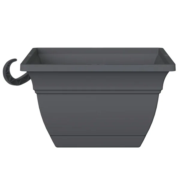 HC 12" Eclipse Square Hanging Basket Warm Gray