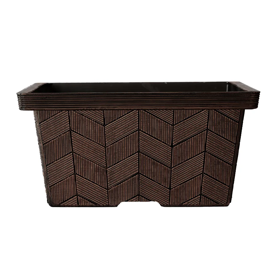 HC 14" Borden Square Garden Box Chestnut - Image 2