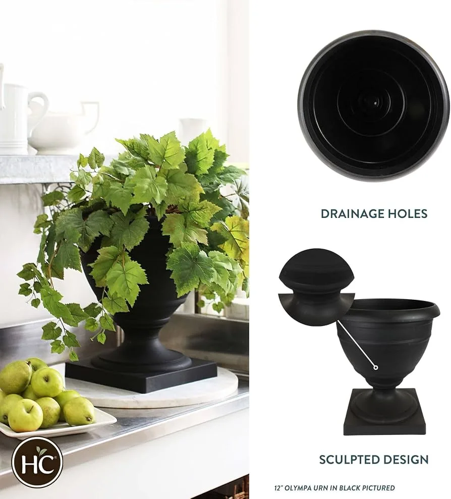 HC 16" Olympia Urn Black Onyx Akro Mils - Image 2