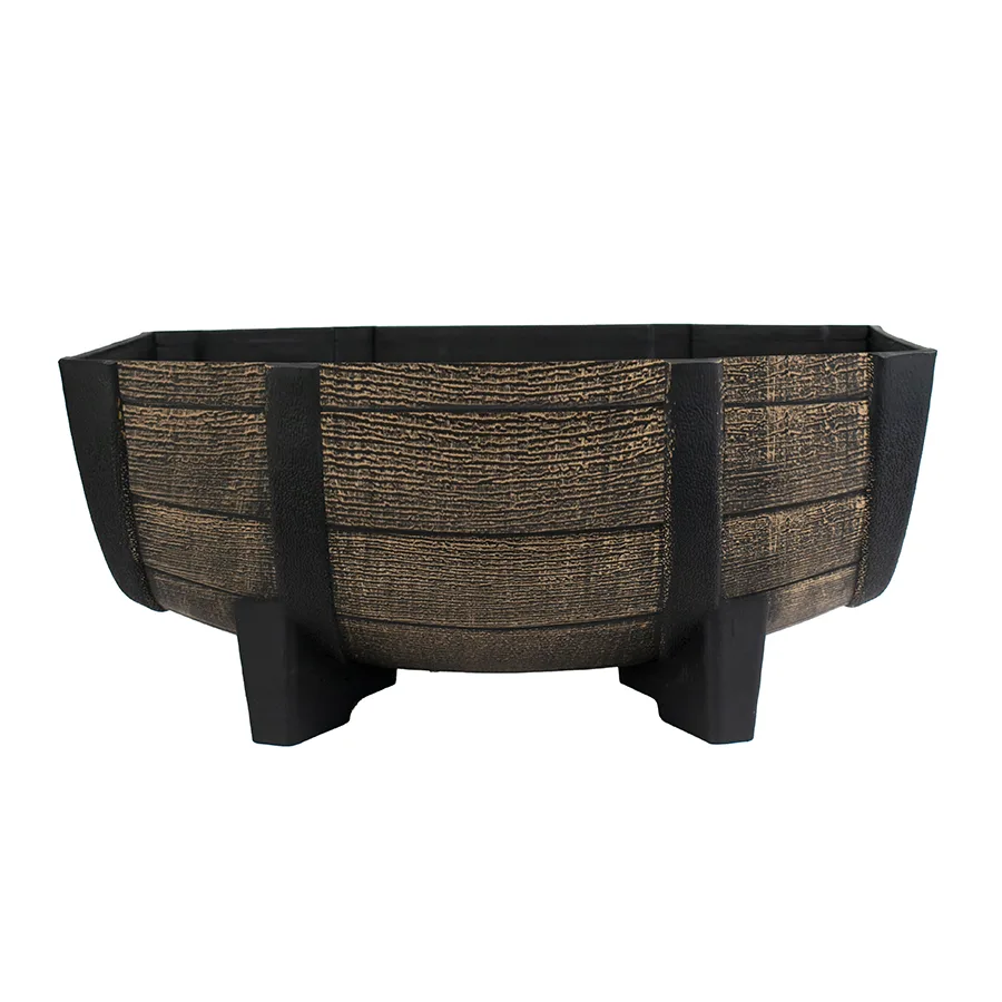HC 16" Whiskey Barrel Bowl Dark Oak - Image 2