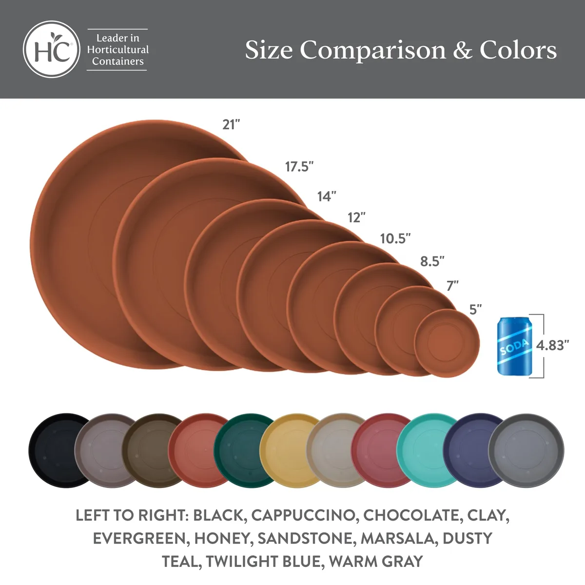 HC 24 Prima Saucer in Chocolate - Image 2