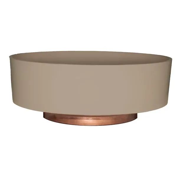 HC 6" Deco Faceted Bowl Artisan Taupe - Image 2