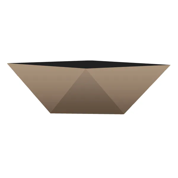 HC 6" Deco Faceted Bowl Artisan Taupe