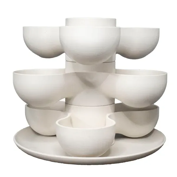 HC 8" Pixie Succulent Stacking Planter Vanilla Bisque - Image 2