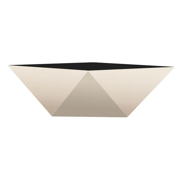 HC Deco Faceted Bowl Vanilla Bisque