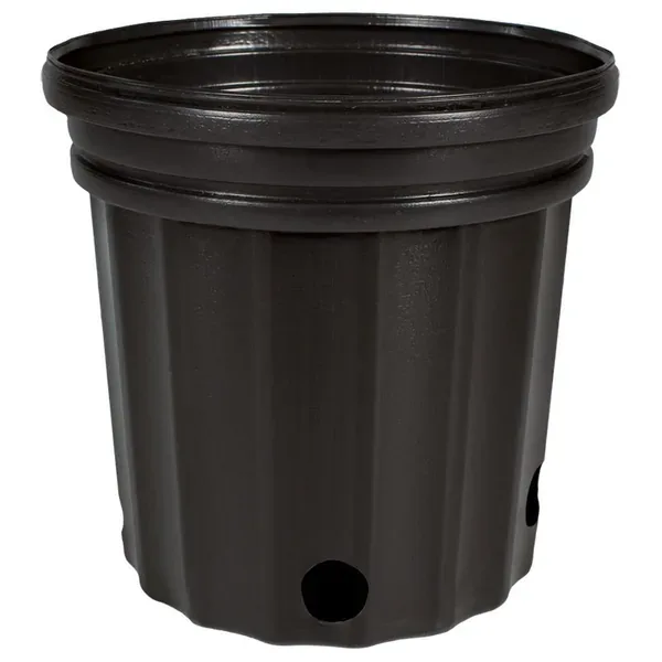 HC Dillen Elite 1200 Squat Nursery Pot, Blow Molded, Trade 3 Gallon, Black, 2.50Gal, 3Gallon - Image 2