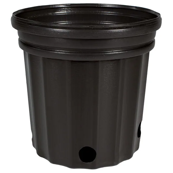 HC Dillen Elite 300 Squat Nursery Pot, Blow Molded, Trade 1 Gallon, Black, 2.49Quart, 1Gallon