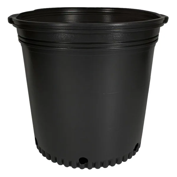 HC Dillen Whiteridge 7 Gal 4 Handle Nursery Pot, Blow Molded, Trade 7 Gallon, Black, 6.49Gal, 7Gallon