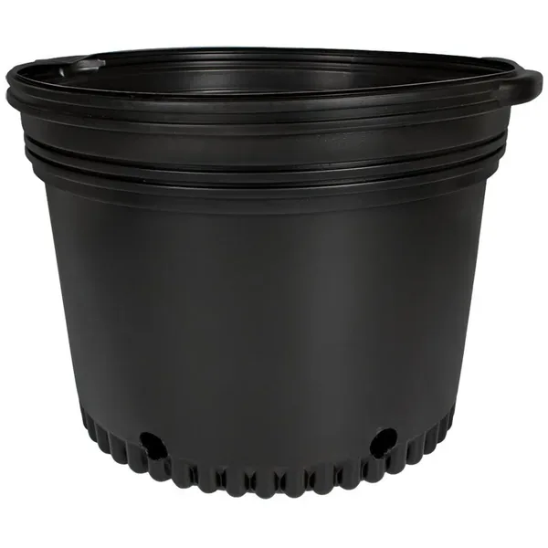 HC Dillen Whiteridge BM 10 Squat Nursery Pot, Blow Molded, Trade 10 Gallon, Black 9.72Gal, 10Gallon - Image 2