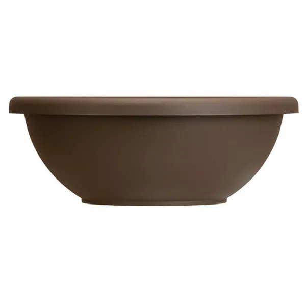 HC Garden Bowl Planter Chocolate w/ Removable Drain Plugs Akro Mils