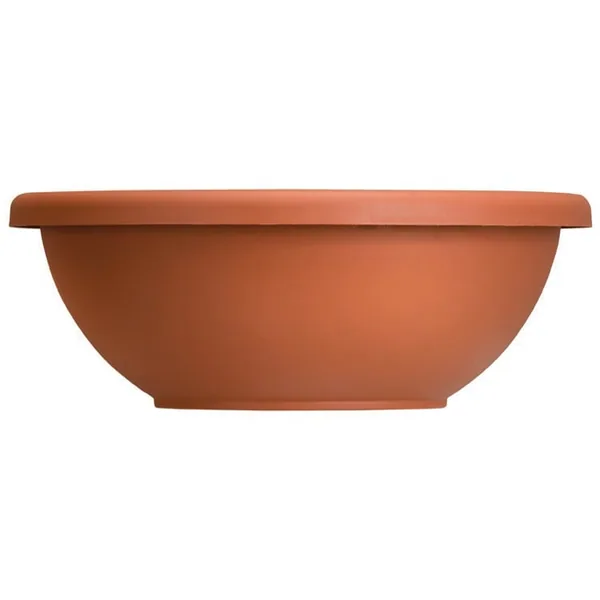HC Garden Bowl Planter Clay w/ Removable Drain Plugs Akro Mils