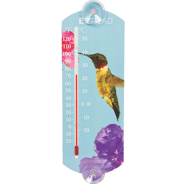 Headwind 10" EZ Read Deco In/Out Thermometer Hummingbird - Image 2