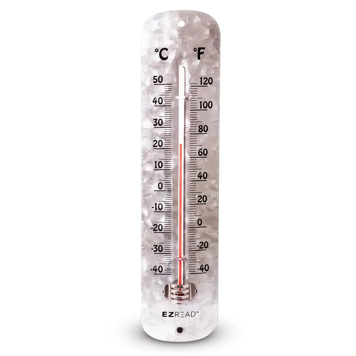 Headwind 12" EZ Read Metal Thermometer White Metal - Image 2