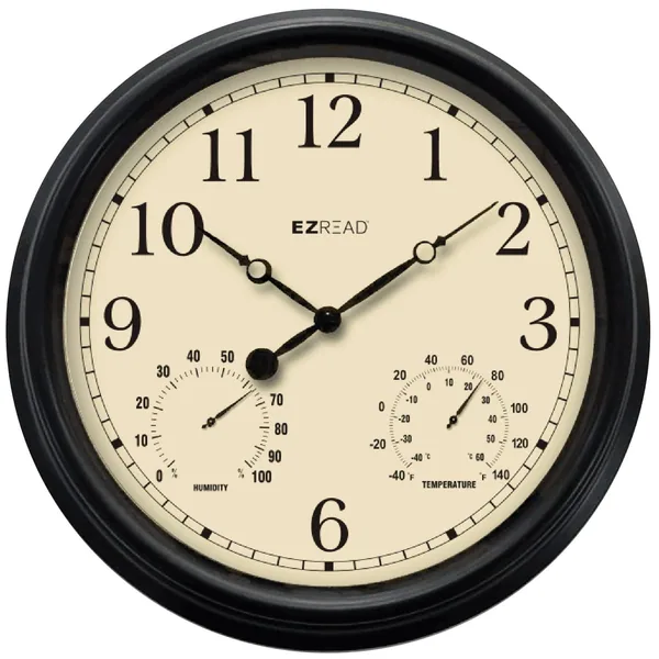 Headwind 15" EZ Read In/Out Clock Black