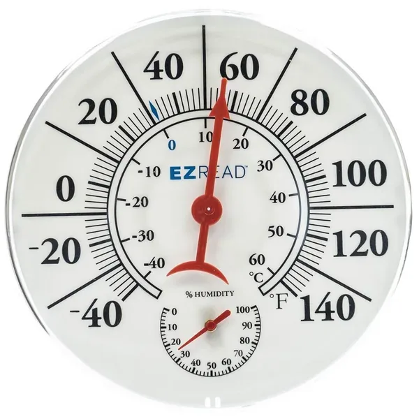Headwind 8" EZ Read Dial Thermometer/ Hygro White - Image 2