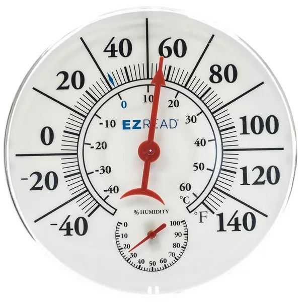 Headwind 8" EZ Read Dial Thermometer/ Hygro White