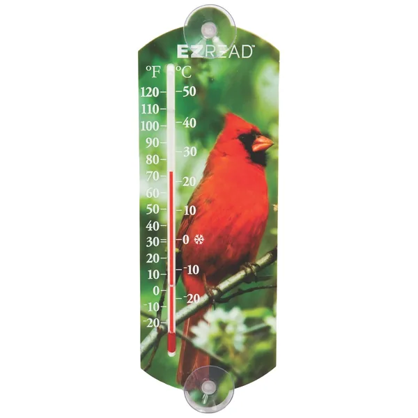 Headwinds 10" EZ Read Deco In/Out Thermometer Cardinal