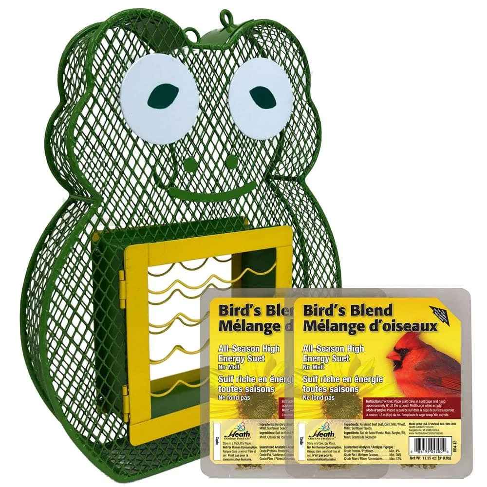 Heath Frog Cage Feeder Holds 2 Suet Cakes & 2 lbs of Seed - Image 2