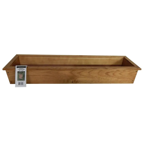Heritage Wood Planter Box 8.5"x36" Stained Walnut