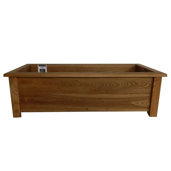 Heritage Wood Planter Box w/ Legs 12"x36"x11" Stained Walnut
