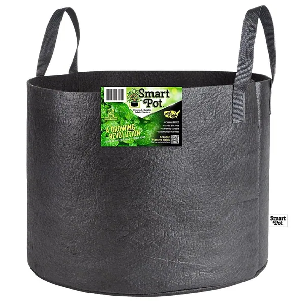 High Caliper Growing Smart Pot Black w/ Handles Bulk Box