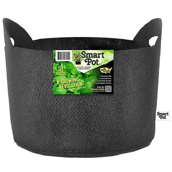 High Caliper Smart Pot, Black with Handles